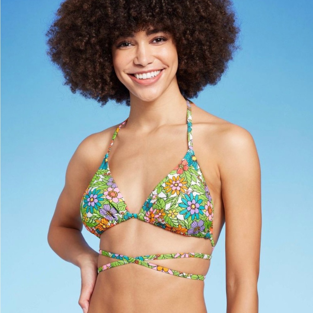 Floral Wrap Bikini Top Target